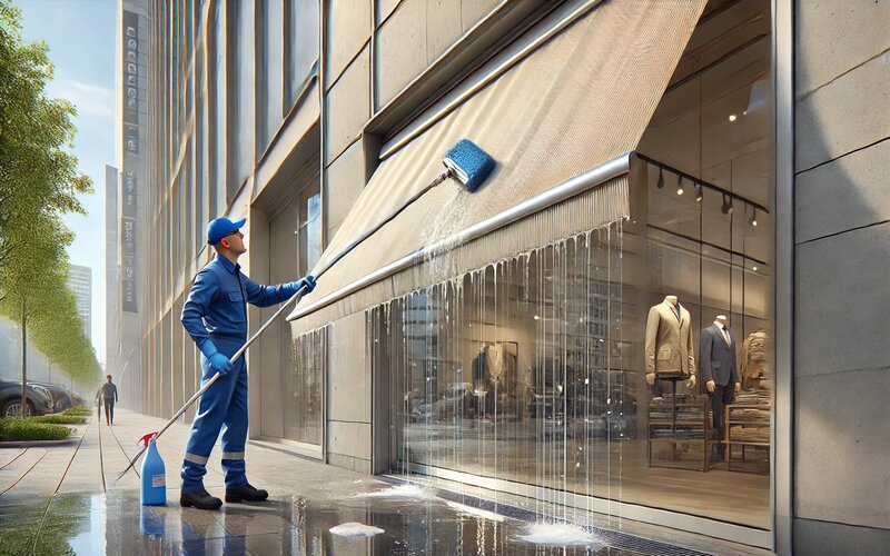 nettoyage store banne magasin paris